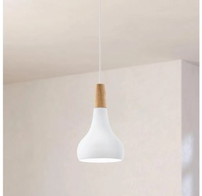 Eglo 901177-Lampada a sospensione con cavo SABINAR 1xE27/60W/230V Ø18cm bianco