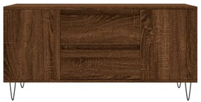 Tavolino salotto rovere marrone 102x44,5x50cm legno multistrato