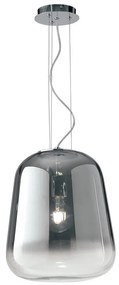 Lampadario Glamour Smoke nero paralume fumo E27 Ø34cm LUCE AMBIENTE DESIGN