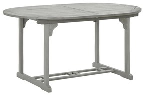 Tavolo da giardino grigio 200x100x75 cm in legno di acacia