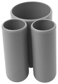 Bicchiere di plastica grigio per spazzolini da denti Touch - Umbra