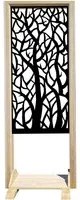 FORESTA - Separ - Paravento modulabile - 70x190cm - in Legno e PVC Colore: nero