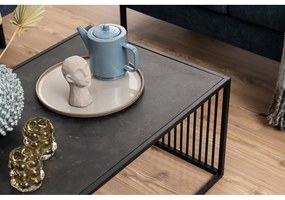 Tavolino nero con piano in vetro 60x120 cm Strington - Actona