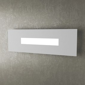 Applique Moderna Rettangolare Wally Metallo Grigio 1 Luce 2G11 49Cm