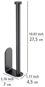 WENKO 53214100 - Portarotolo NIO 27,5x7 cm nero