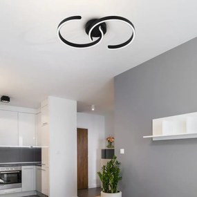 Plafoniera LED moderno Rolimare, nero 50x30 cm, 5500 lumen EGLO