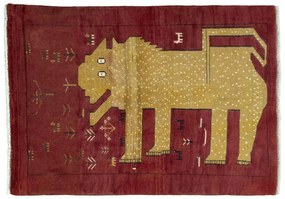 Gabbeh Tappeto 150x100 Rosso (Iran) Annodato A Mano