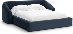 Letto contenitore Campi con testiera in tessuto strutturato – 160x200 cm