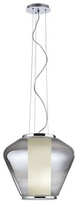 Redo 01-1139 - Lampadario su cavo FUSION 1xE27/42W/230V Ø30 cm, cromo lucido/fumé