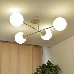 Plafoniera a soffitto MOON 4xE27/15W/230V colore crema