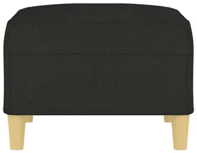 Poggiapiedi nero 70x55x41 cm in tessuto