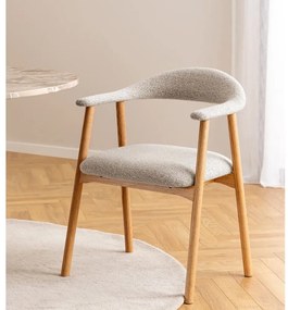 Sedia da pranzo beige/di colore naturale Addi – Actona