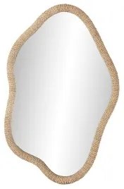 Specchio da parete Home ESPRIT Naturale Cristallo Rattan Scandi 63,5 x 4,5 x 101 cm