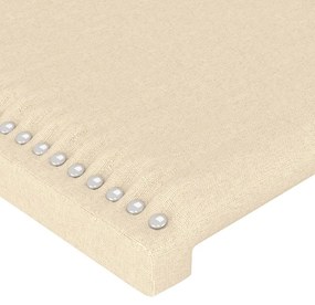 Testiera crema 90x5x78/88 cm in tessuto