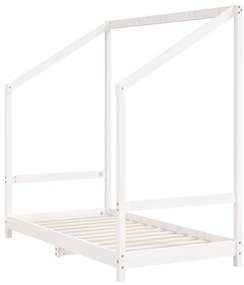 Giroletto per bambini bianco 80x160cm in legno massello di pino