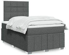 Giroletto A Molle Con Materasso Grigio Scuro 120x200 Cm Tessuto /