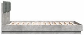 Giroletto testiera grigio cemento 140x200 cm legno multistrato