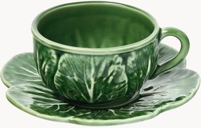 Set di 4 tazzine da caffè con piattino dipinte a mano Cabbage