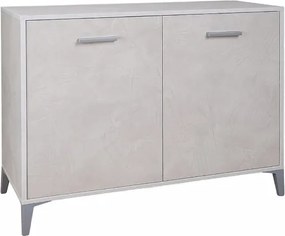 Madia in Legno 2 Ante 110x45 cm Drexa Cemento Spatolato