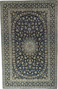 Kashan Tappeto persiano 260x410 Blu (Iran) Annodato A Mano