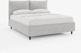 ZAYRON letto imbottito con vano contenitore e morbidi cuscini regolabili - design moderno in tessuto certificato Oeko-Tex®