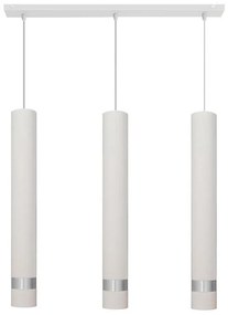 Lampadario LED a cavo TUBA 3xGU10/4,8W/230V bianco/cromo lucido