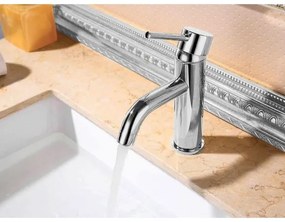 REA-B4101 - Miscelatore per lavabo LUNGO 16,5 cm cromo lucido