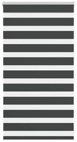Tenda A Rullo Zebra Nero Larghezza Tessuto 75,9 Cm Poliestere /