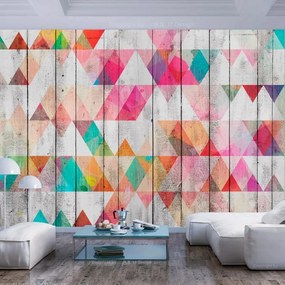 Fotomurale adesivo  Rainbow Triangles  Larghezza x Altezza Home decor 196x140