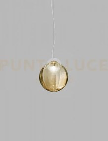 Puppet ring sospensione g ambra trasparente oro satinato 1 luce att...