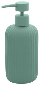 Dispenser sapone verde in ceramica soft touch capienza 330 ml Spring