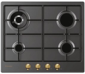 Candy CHW6BR4WGTGH Piano Cottura a Gas 4 Zone 60 cm Grigio