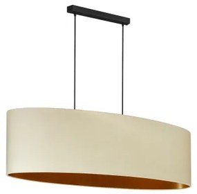 Duolla - Lampadario a sospensione con filo OVAL VEGAN 2xE27/15W/230V color crema