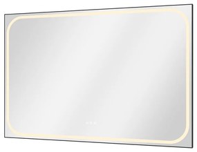 Specchio Remix con illuminazione integrata bagno rettangolare SENSEA L 120 x H 80 x P 3 cm grigio