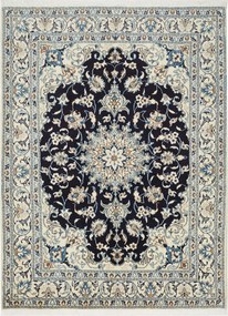 Nain Tappeto 150 x 200 Blu (Iran) Annodato A Mano