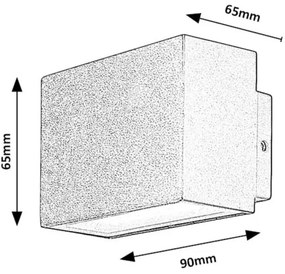 Rabalux 77073 - Applique a LED da esterno MATARO LED/7W/230V IP54 nero