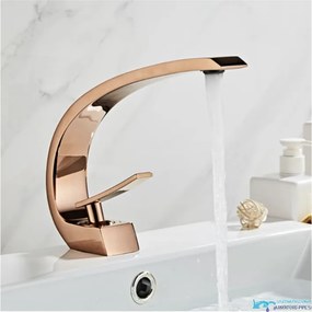 GB1424-zs: Rubinetto per lavabo EYN GB1424 con LED in più finiture, tra cui oro e nero opaco — Oro rosa