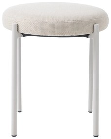 Sgabello color crema in metallo impilabile Pelican – Unique Furniture