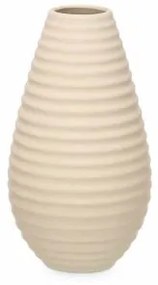 Vaso Beige Ceramica 19 x 33 x 19 cm (4 Unità) Righe
