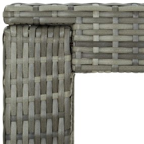 Tavolo da bar da giardino grigio 100x60,5x110,5 cm polyrattan