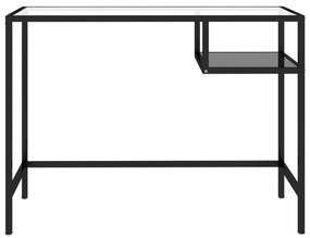 Scrivania per computer nera 100x36x74 cm in vetro