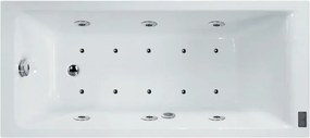 Vasca idromassaggio rettangolare Galaxy DS Confort,bianco ,170, 70 cm, 16 bocchette, SANYCCES