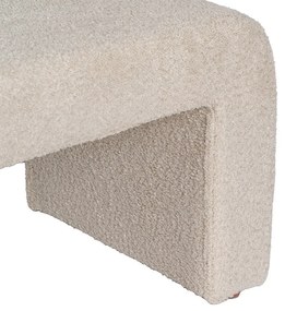 Sgabello in tessuto bouclé beige Suave - Ixia