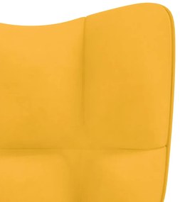 Sedia relax giallo senape in velluto