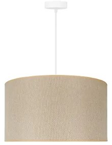 Duolla - Lampadario a sospensione con filo ROLLER ECO RECYCLING 1xE27/15W/230V diametro 45 cm color crema
