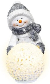 Retlux - Decorazione natalizia LED LED/2xLR44/bianco caldo pupazzo di neve con palla di neve