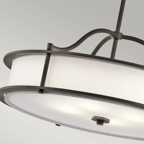 Lampadario Contemporaneo Emory Acciaio Bronzo Antico 4 Luci E27