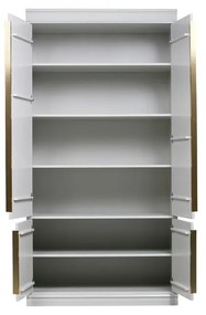 Armadio grigio chiaro in pino massiccio 110x215x44 cm Organize – WOOOD