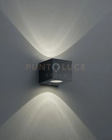 Cordoba applique led da esterno cubo nero con diffusori intercambia...