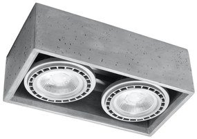 Sollux SL.0884 - Plafoniera QUATRO 2xGU10/40W/230V calcestruzzo